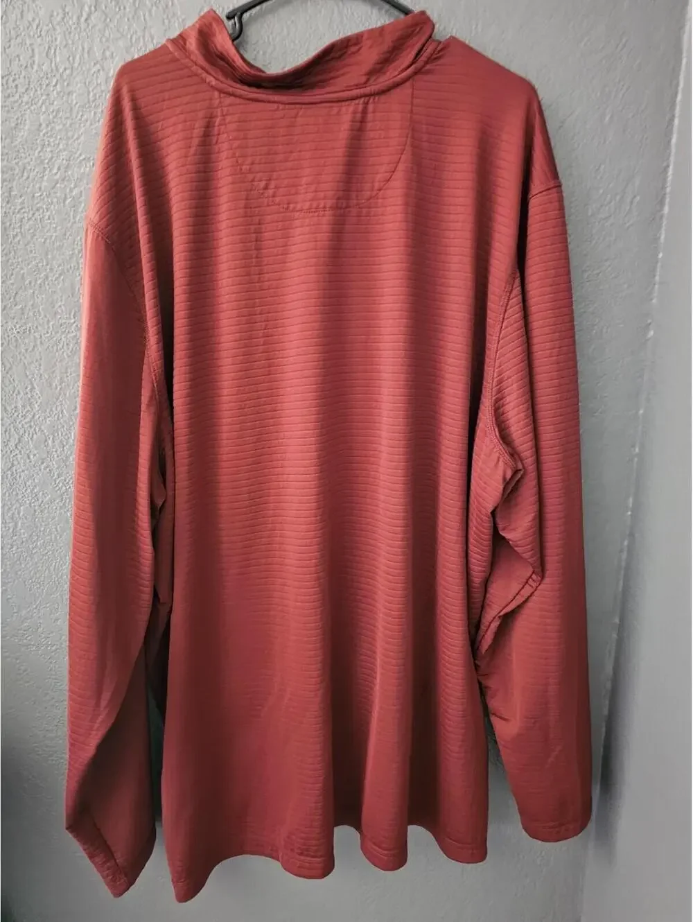 Men's Solaris Pullover Sweater Brown Long Sleeve Workout Size 4XT Front Pocket - Picture 9 of 16